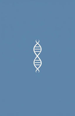 A simple and clear biotechnology-themed logo design featuring a gray-blue background