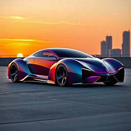 A unique supercar design that merges a 1939 Chevrolet Coupe with a futuristic BMW avant-garde style