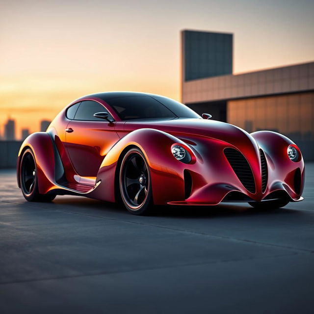 A unique supercar design that merges a 1939 Chevrolet Coupe with a futuristic BMW avant-garde style