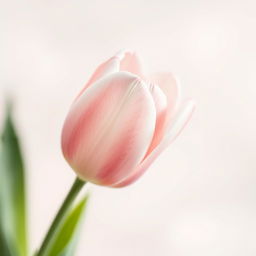 A beautifully soft and ethereal image of a faint tulip, slightly blurred or rendered in a watercolor style