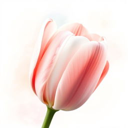 A softly rendered image of a faint tulip, beautifully watercolored with whimsical strokes