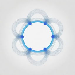Create an illustrative diagram of ring topology, with computational nodes interconnected in a circular configuration, demonstrating data flow and operation principles.