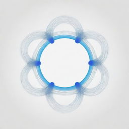 Create an illustrative diagram of ring topology, with computational nodes interconnected in a circular configuration, demonstrating data flow and operation principles.