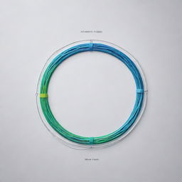 Create an illustrative diagram of ring topology, with computational nodes interconnected in a circular configuration, demonstrating data flow and operation principles.