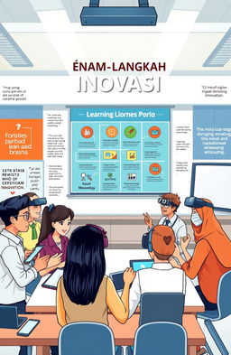 A visually engaging illustration depicting the concept of innovation in technology-based learning