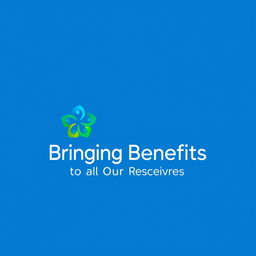 A modern and trendy logo design that embodies the theme 'Bringing Benefits to Others with All Our Resources'