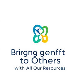 A modern and trendy logo design that embodies the theme 'Bringing Benefits to Others with All Our Resources'