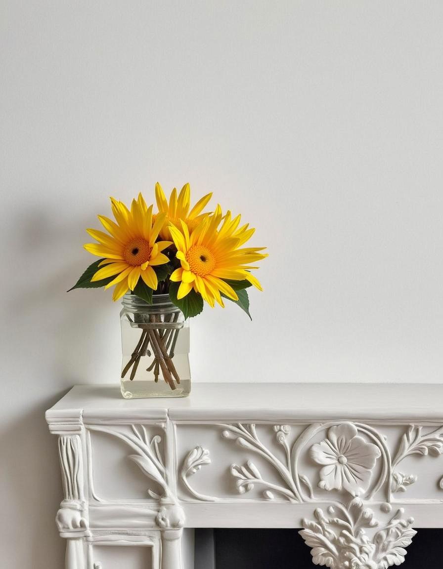 A beautiful floral arrangement featuring autumn leaves and elegant pink blooms in a clear glass vase