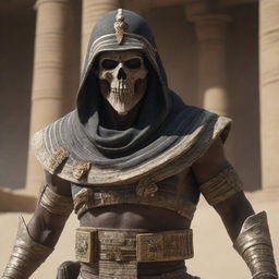 Call of Duty Ghost character donned in an ancient Egyptian God outfit, depicted in 4K HD detail