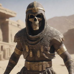 Call of Duty Ghost character donned in an ancient Egyptian God outfit, depicted in 4K HD detail