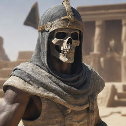 Call of Duty Ghost character donned in an ancient Egyptian God outfit, depicted in 4K HD detail