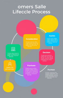 A visually engaging diagram showcasing the Customers Sales Lifecycle Process