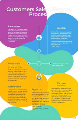 A visually engaging diagram showcasing the Customers Sales Lifecycle Process