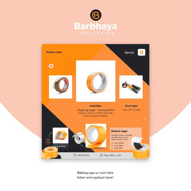 An Instagram image post template tailored for 'Barbhaya Industries', following the theme of their website