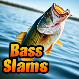 A visually engaging thumbnail at 1920x1080 depicting a large bass fish powerfully striking a swimbait lure, with no human hands or fishing rod in sight