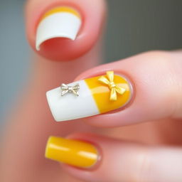 A close-up shot of elegantly manicured nails featuring a white French manicure, complete with a glossy finish