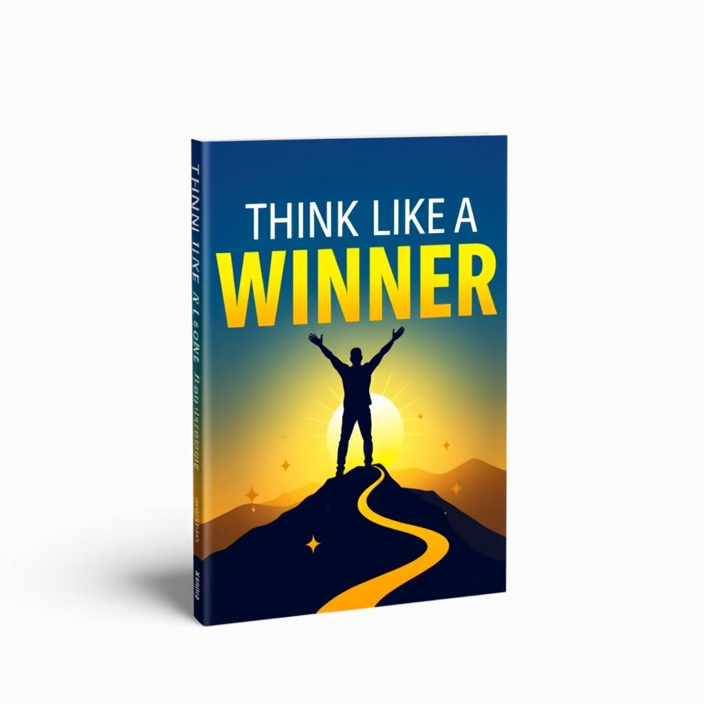 A striking book cover design for 'Think Like a Winner' with the title prominently featured in bold, motivational typography