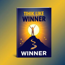 A striking book cover design for 'Think Like a Winner' with the title prominently featured in bold, motivational typography