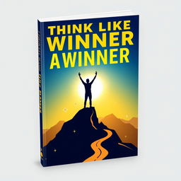 A striking book cover design for 'Think Like a Winner' with the title prominently featured in bold, motivational typography