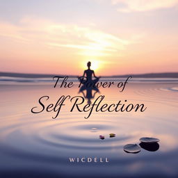 An elegant and thought-provoking book cover for 'The Power of Self Reflection'