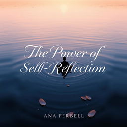 An elegant and thought-provoking book cover for 'The Power of Self Reflection'