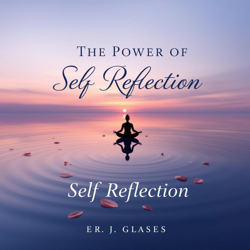 An elegant and thought-provoking book cover for 'The Power of Self Reflection'