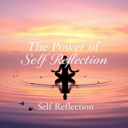 An elegant and thought-provoking book cover for 'The Power of Self Reflection'