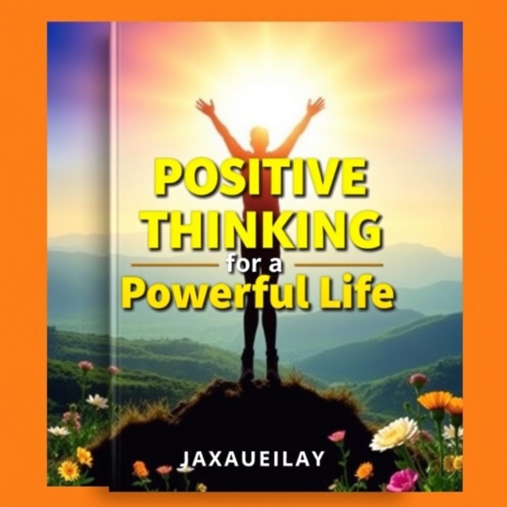 A vibrant and inspiring book cover titled 'Positive Thinking for a Powerful Life'