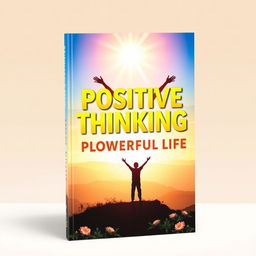 A vibrant and inspiring book cover titled 'Positive Thinking for a Powerful Life'