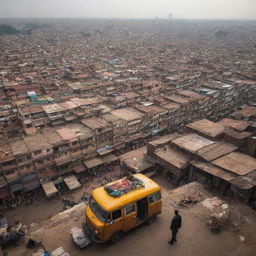 Batman surveying the intricate alleyways of Old Delhi from a rooftop. Iconic Indian landmarks, vibrant market stalls, and tuk-tuks burst through the chaos below.