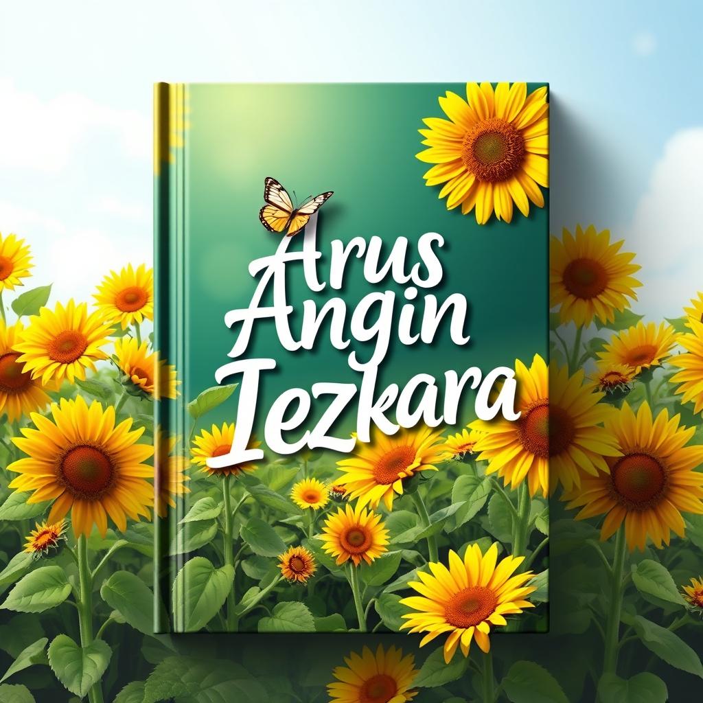 A captivating book cover design for the title 'Arus Angin Iezkara'