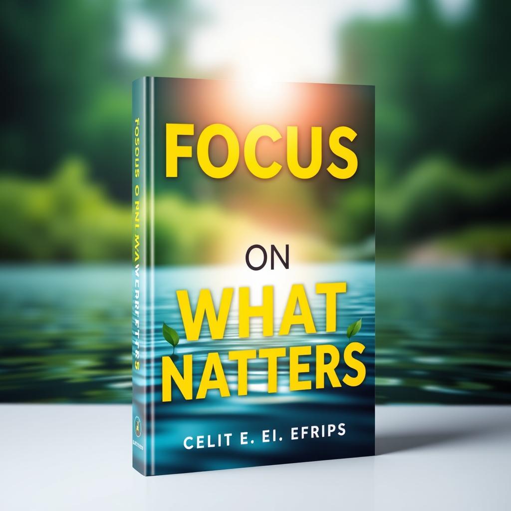 A visually striking book cover for a self-help book titled 'Focus on What Matters'