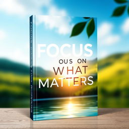 A visually striking book cover for a self-help book titled 'Focus on What Matters'