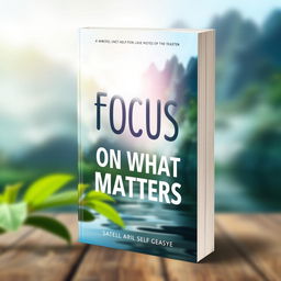 A visually striking book cover for a self-help book titled 'Focus on What Matters'