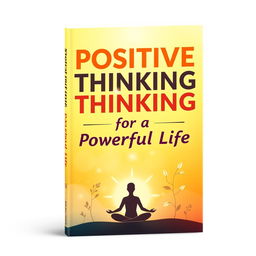 A vibrant book cover design featuring the title 'Positive Thinking for a Powerful Life' in bold, uplifting typography