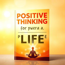 A vibrant book cover design featuring the title 'Positive Thinking for a Powerful Life' in bold, uplifting typography