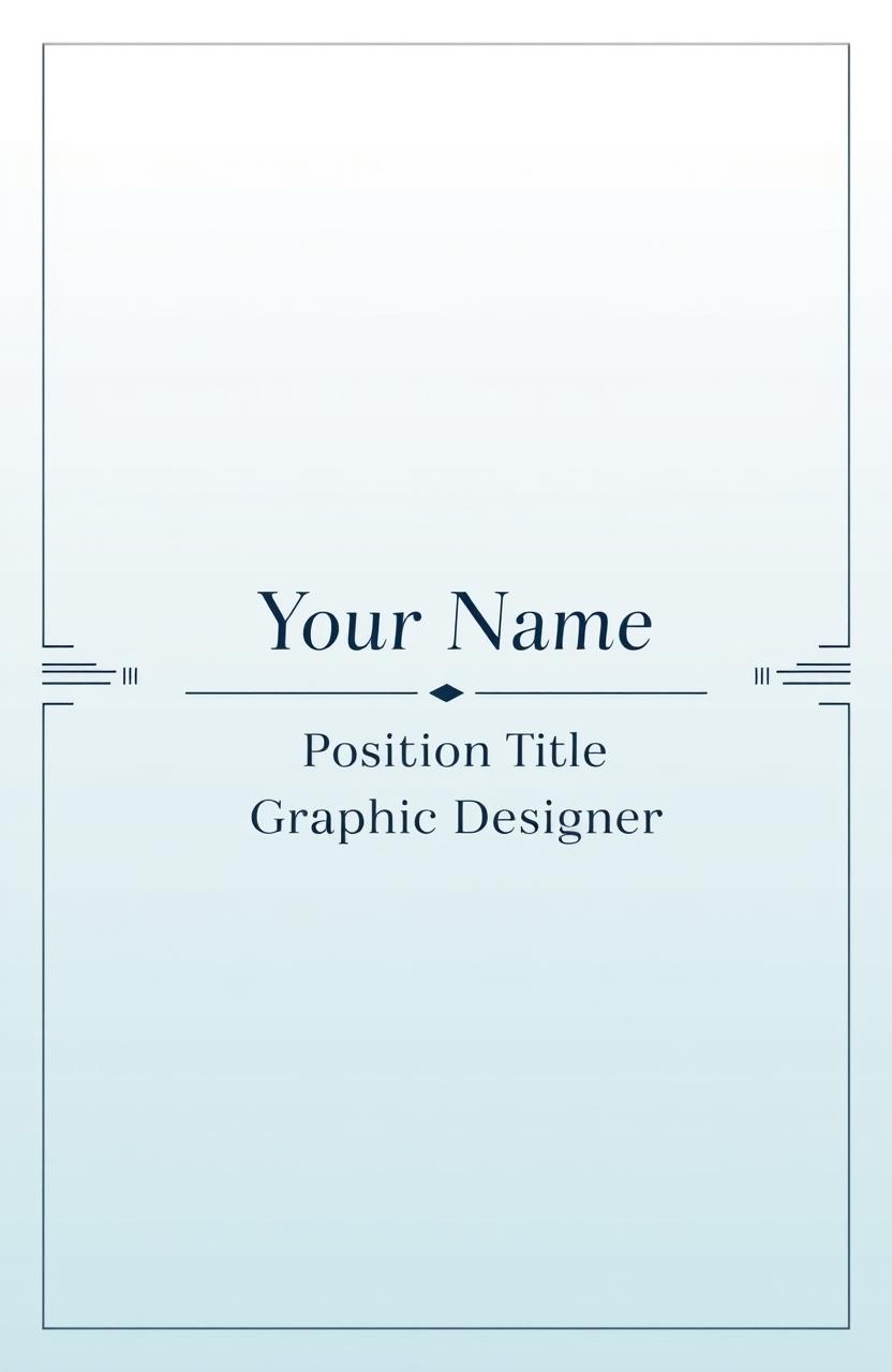 An elegant resume cover design, featuring a sophisticated layout