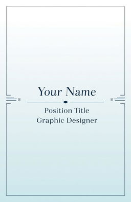 An elegant resume cover design, featuring a sophisticated layout