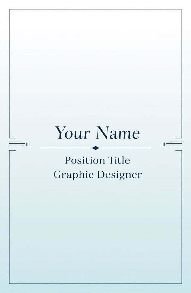 An elegant resume cover design, featuring a sophisticated layout