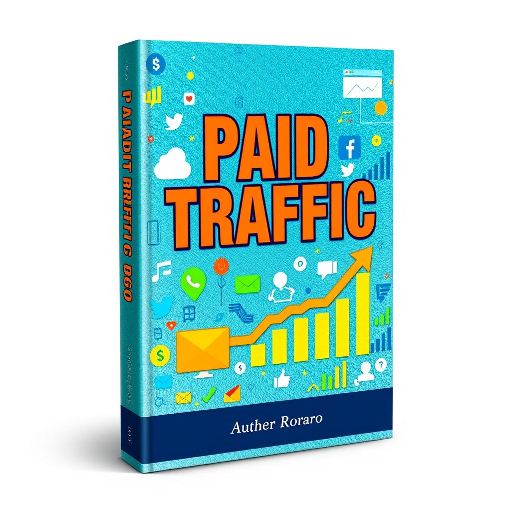 A striking book cover design for a title about Paid Traffic (Tráfego Pago)