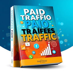 A striking book cover design for a title about Paid Traffic (Tráfego Pago)