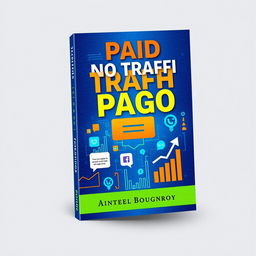 A striking book cover design for a title about Paid Traffic (Tráfego Pago)