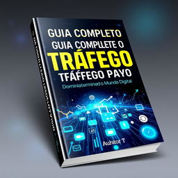 A captivating ebook cover design for 'Guia Completo de Tráfego Pago: Dominando o Mundo Digital'