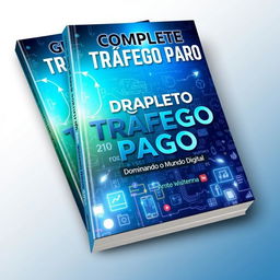 A captivating ebook cover design for 'Guia Completo de Tráfego Pago: Dominando o Mundo Digital'