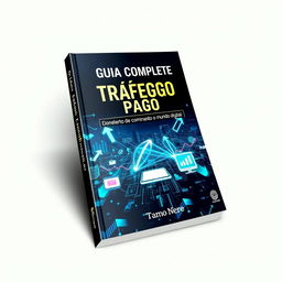 A captivating ebook cover design for 'Guia Completo de Tráfego Pago: Dominando o Mundo Digital'