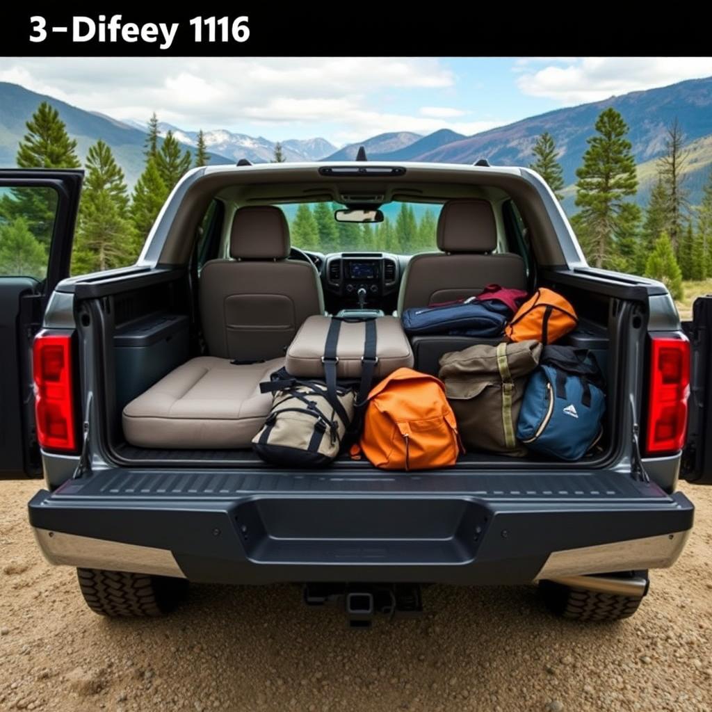 A 3-row pickup truck showcasing a comfortable and luxurious interior with plush seating and ample legroom