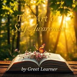 A beautiful and enchanting book cover for 'The Art of Self-Awareness' by Great Learner