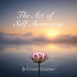 An aesthetically beautiful book cover for 'The Art of Self-Awareness' by Great Learner