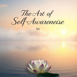 An aesthetically beautiful book cover for 'The Art of Self-Awareness' by Great Learner