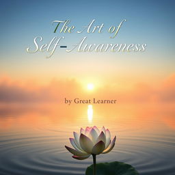 An aesthetically beautiful book cover for 'The Art of Self-Awareness' by Great Learner